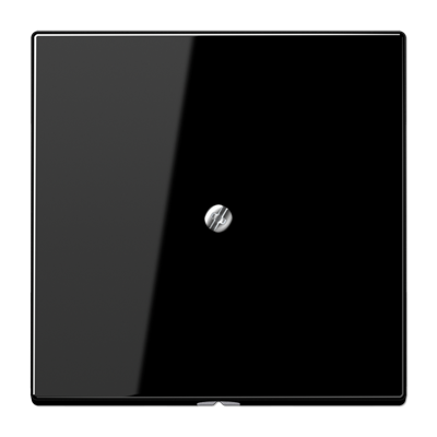 Placa con salida cable LS Negro Placa con salida cable LS Negro